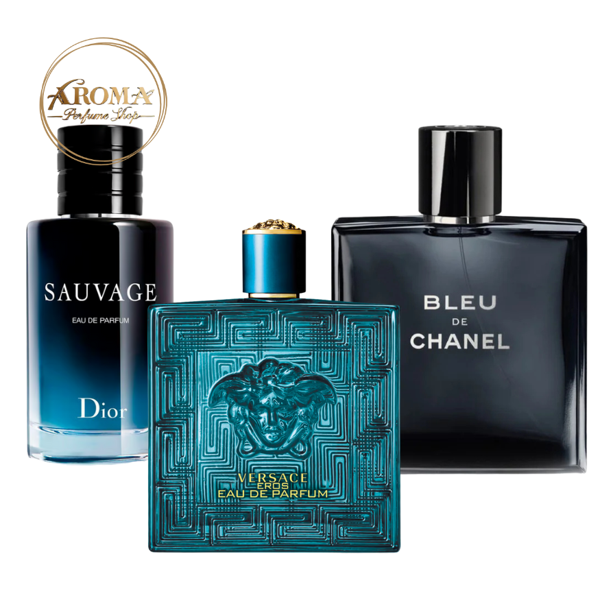 KIT AAA Eros Versace + Bleu + Sauvage 100ML Hombre
