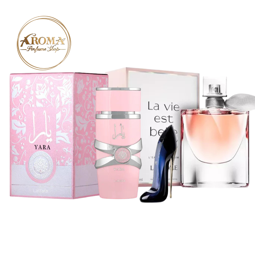 KIT AAA Yara Lattafa + La Vida es Bella Lancome Mujer + Good Girl 50ML