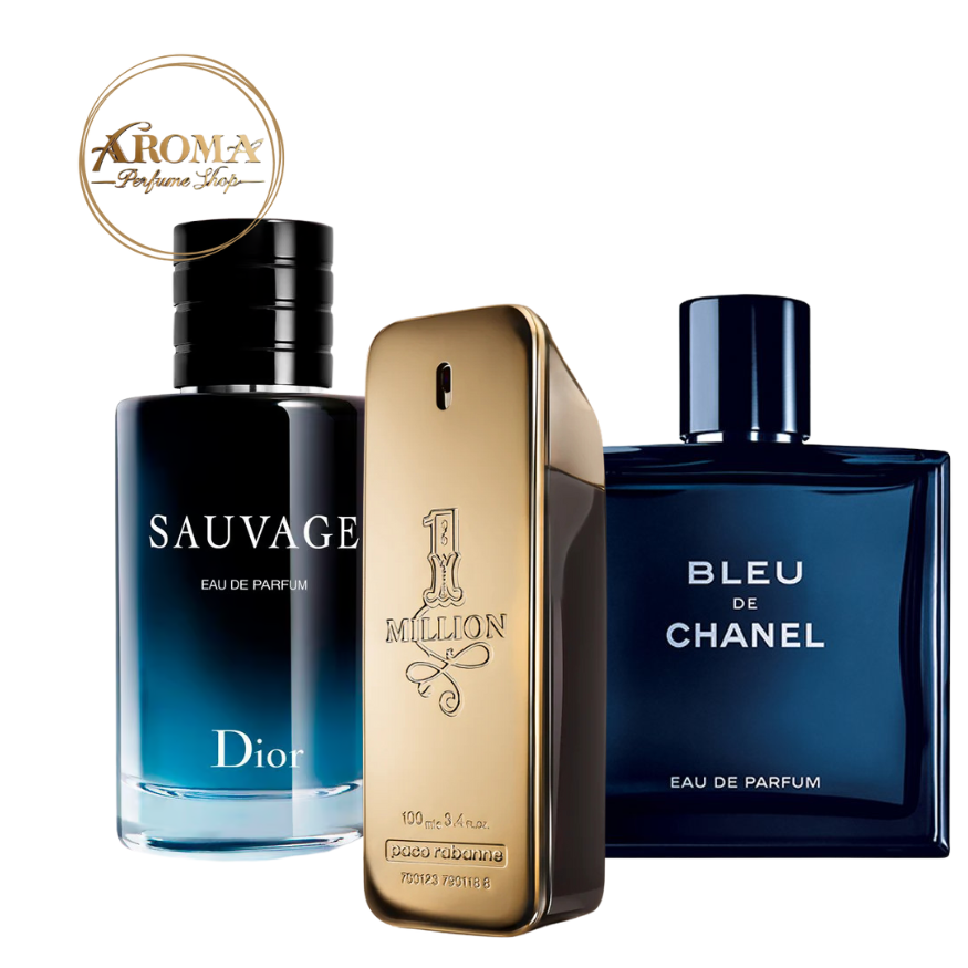 KIT AAASauvage Dior + One Million Paco Rabanne + Bleu Chanel