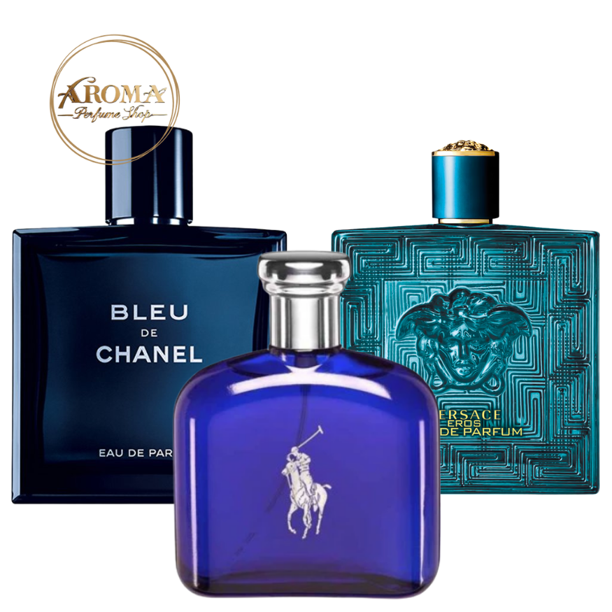 KIT AAAVersace Eros + Polo Blue Ralph Lauren + Bleu Cahnel